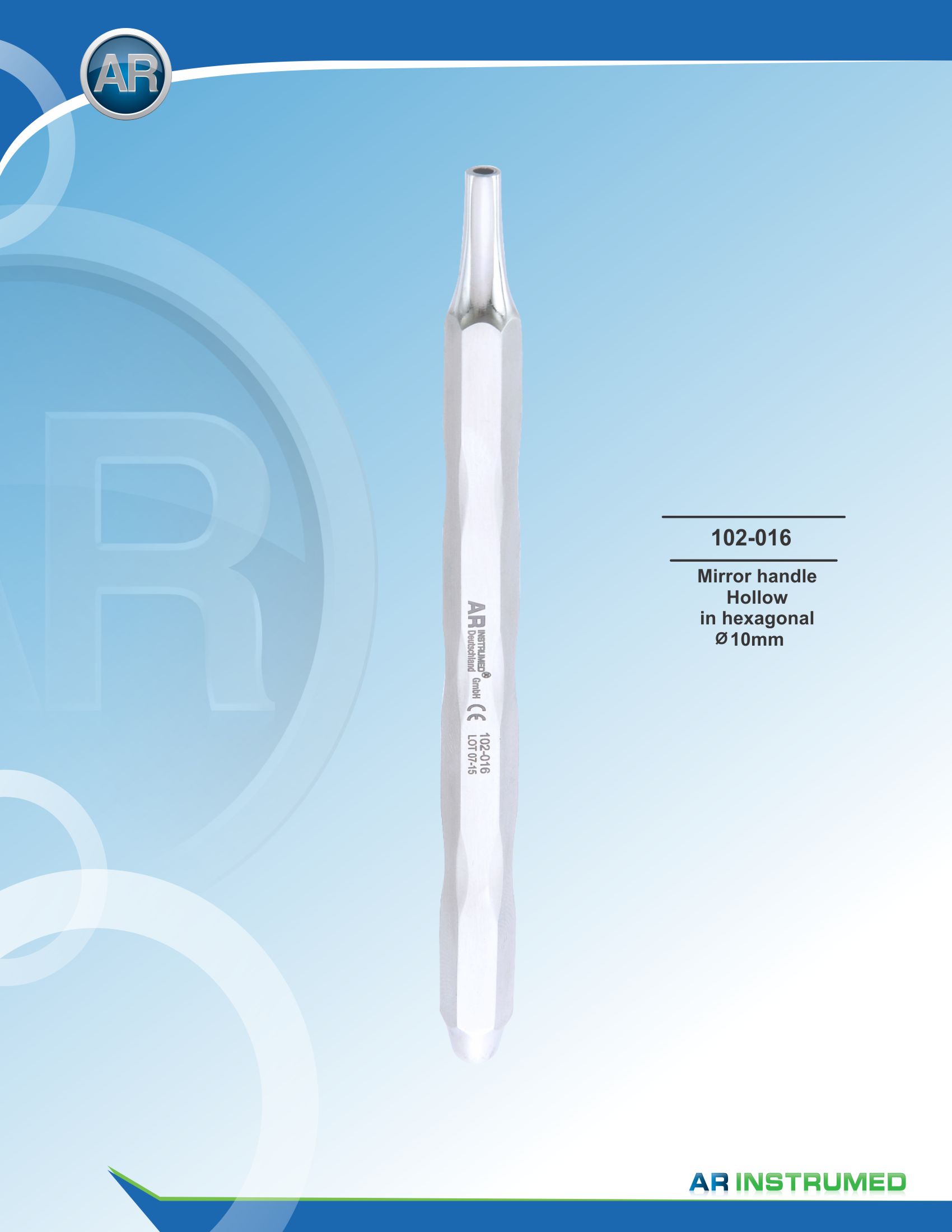 Mirror Handle Hollow 10mm