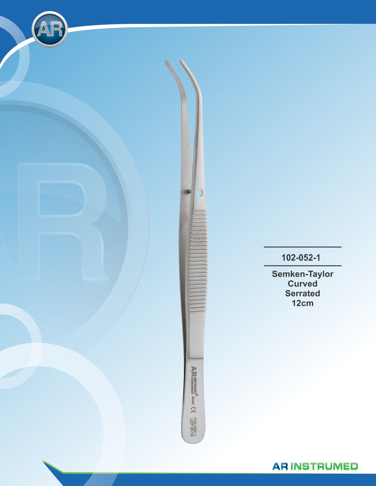 Semken-Taylor Curved Serrated 12cm – AR Instrumed, Tweezers & Forceps