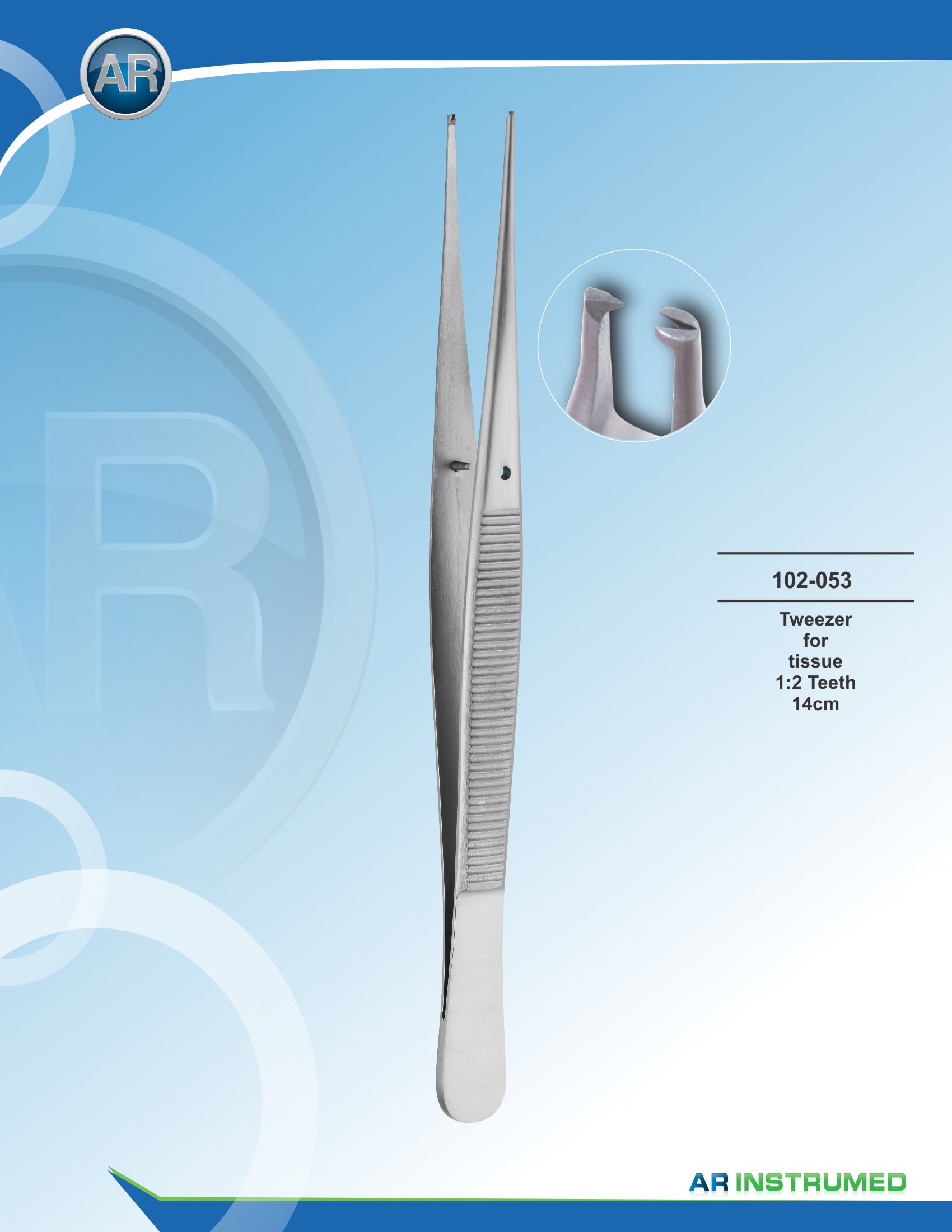 Tissue Forceps 14cm – AR Instrumed, Tweezers & Forceps