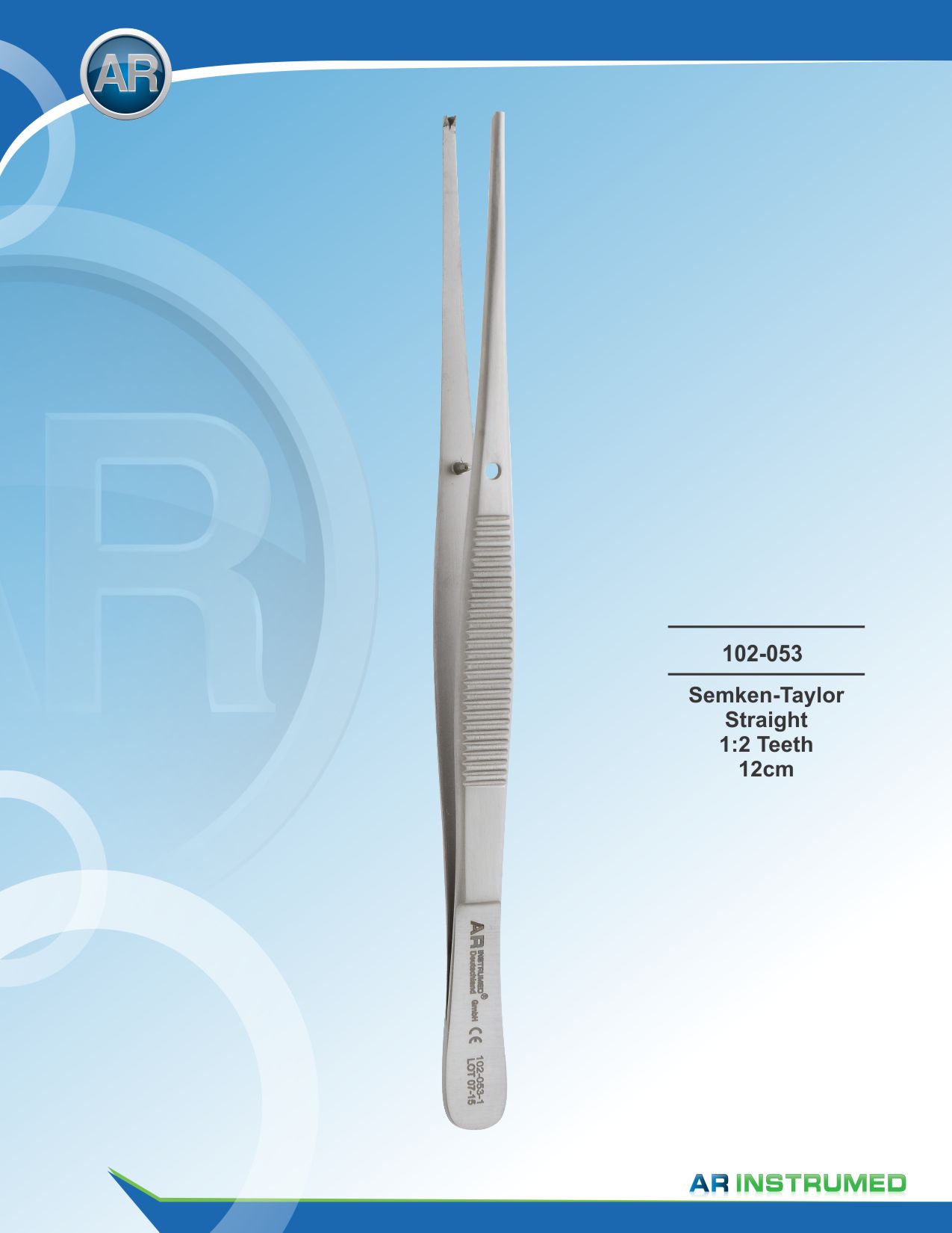 Semken-Taylor Straight 1:2 Teeth 12cm – AR Instrumed, Tweezers & Forceps