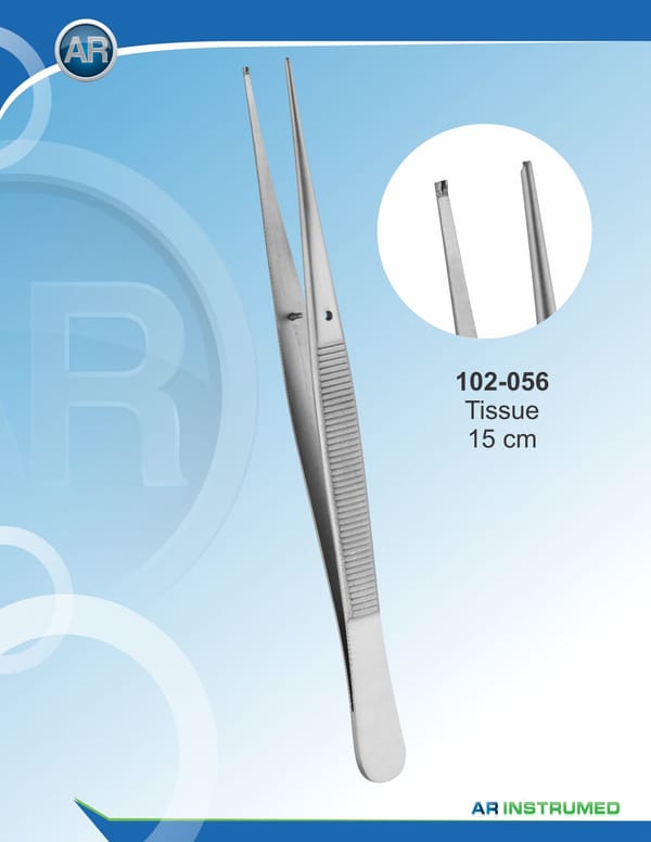 Tweezer for tissue 1:2 Teeth 15cm