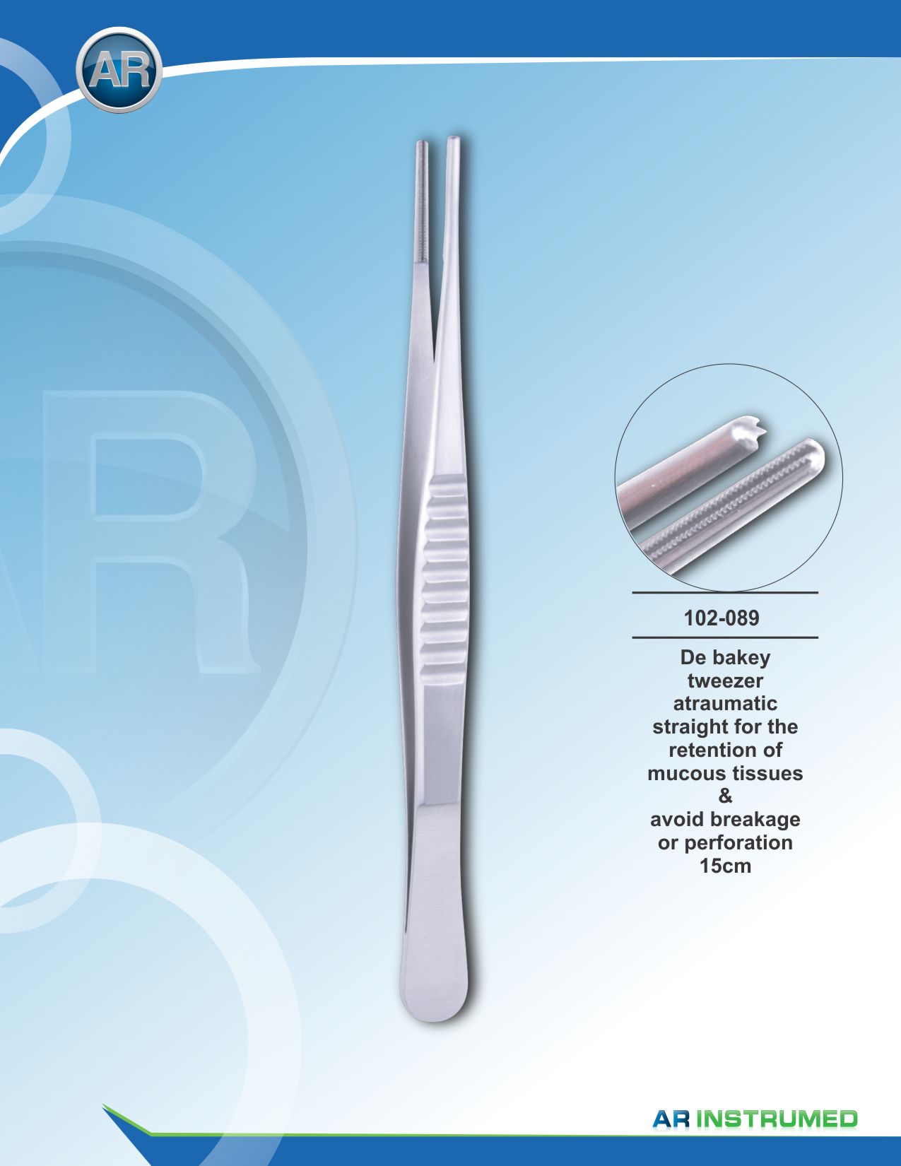 De Bakey Tweezer 15cm