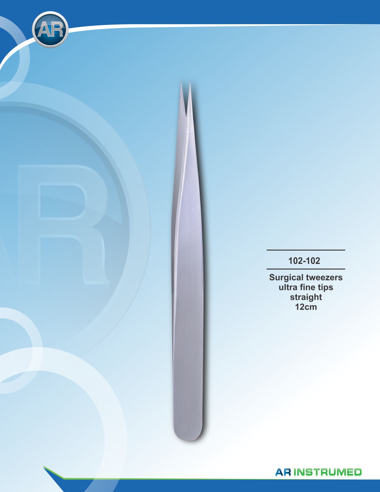 Surgical Tweezer Ultra Fine Tips Straight 12cm – AR Instrumed, Tweezers & Forceps