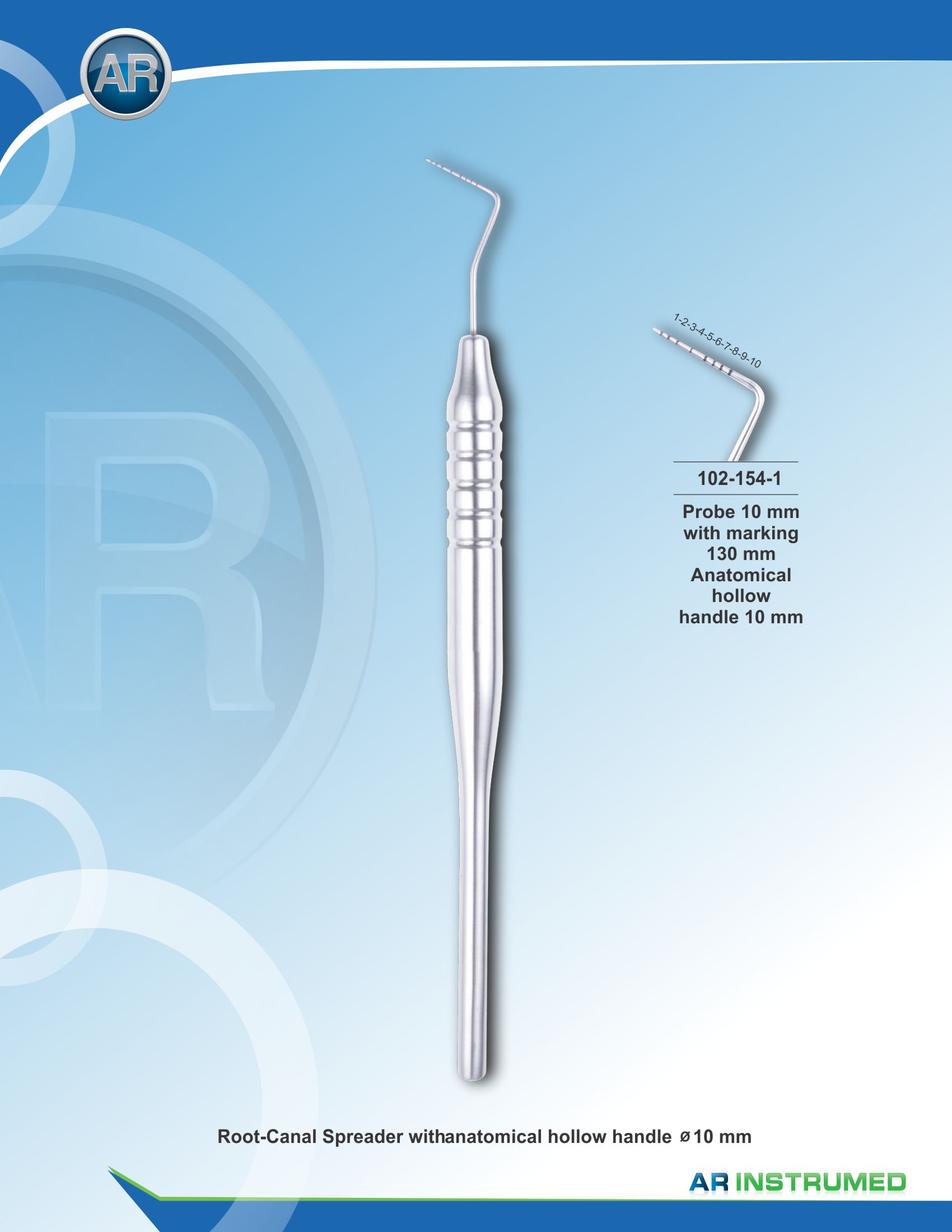 Williams Hollow Handle 10mm – AR Instrumed, Periodontal Instruments