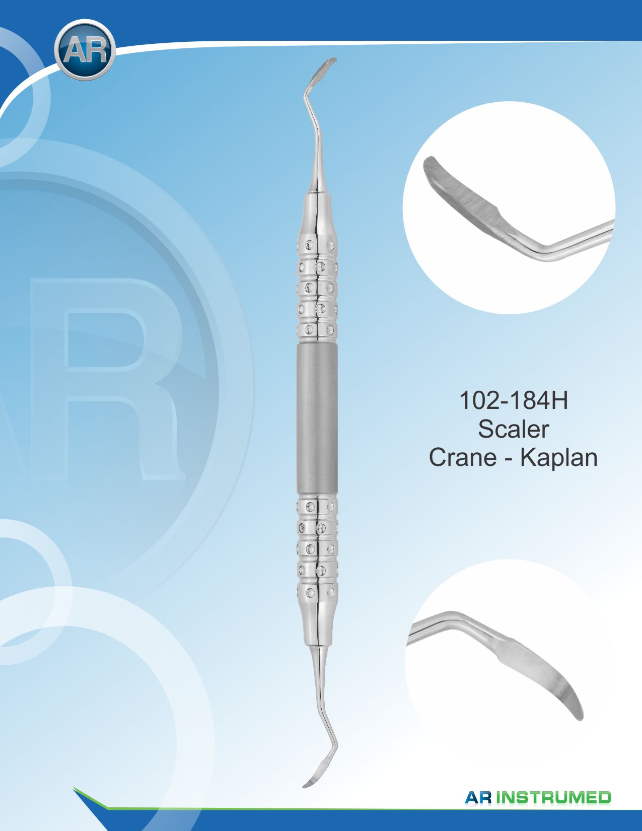 Scaler Carne Kaplan Hollow Handle 10mm – AR Instrumed, Periodontal Instruments