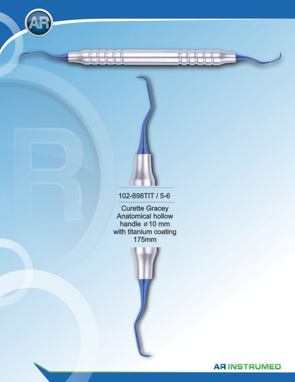Curette Gracey with Titanium Coating 175mm 5-6