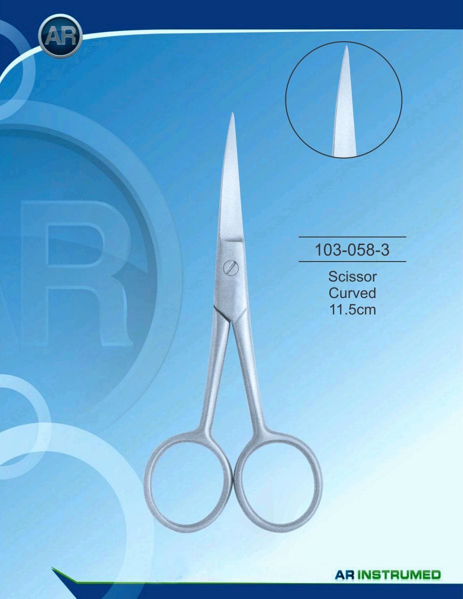 Scissor Curved 11.5cm – AR Instrumed, Chirurgische Instrumente