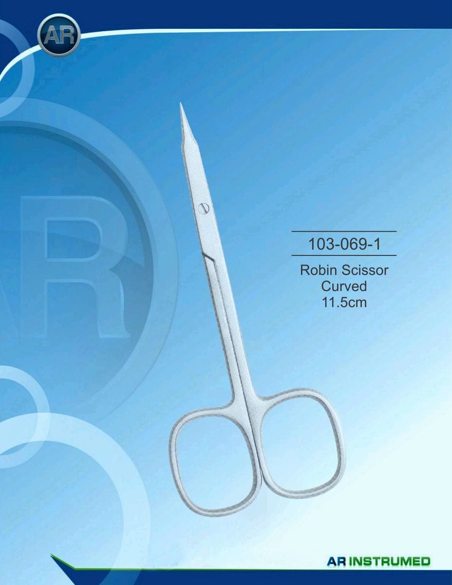 Robin Scissor Curved 11.5cm – AR Instrumed, Chirurgische Instrumente