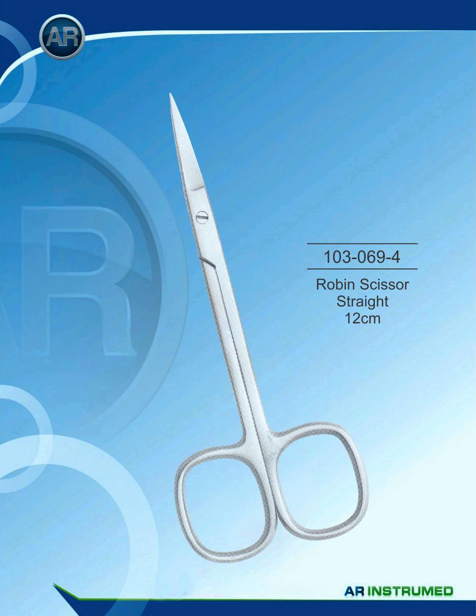 Robin Scissor Straight 12cm – AR Instrumed, Scalpels & Blades