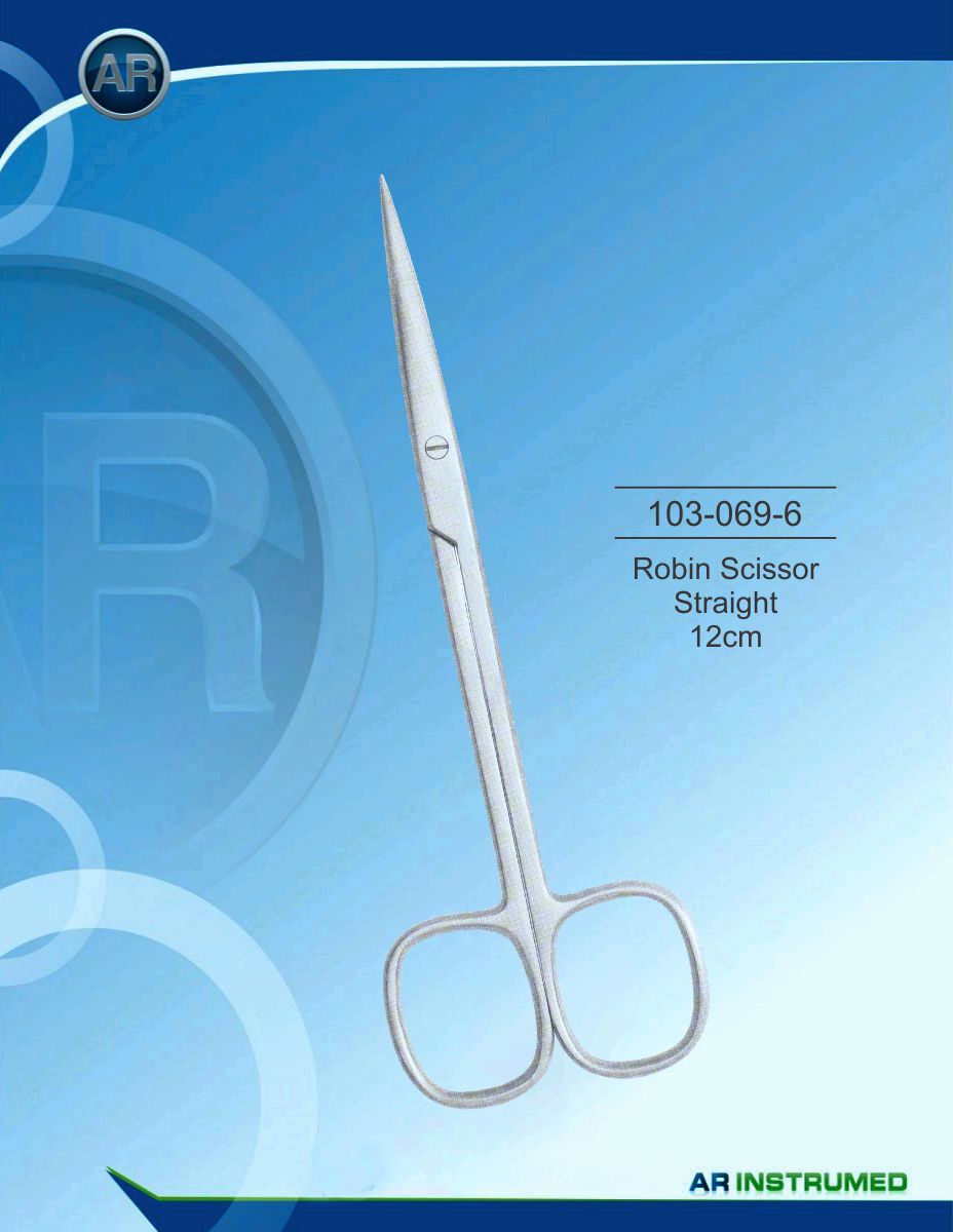 Robin Scissor Straight 12cm – AR Instrumed, Scissors & Needle Holders
