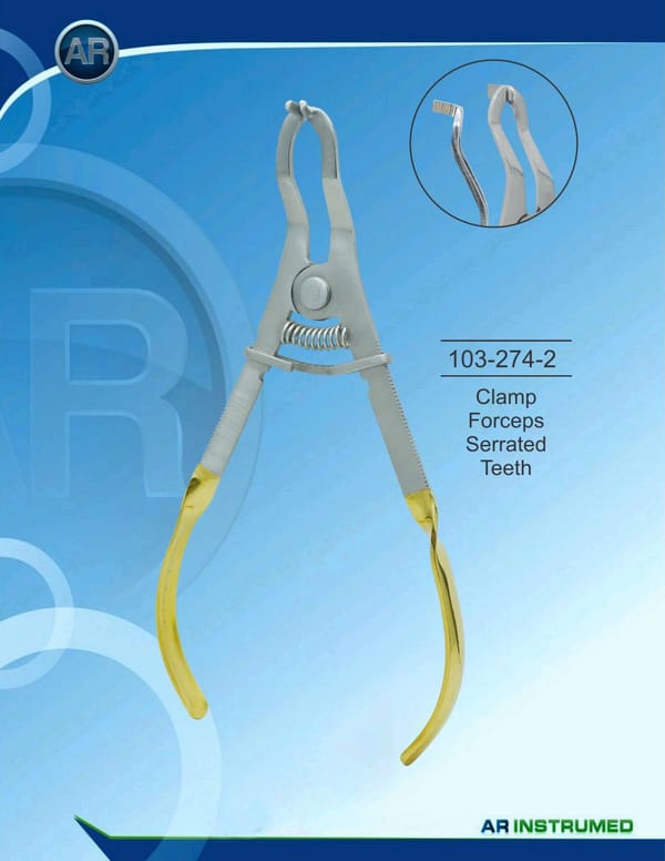 Clamp Forceps Serrated Teeth
