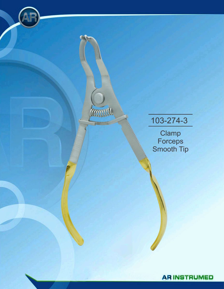 Clamp Forceps Smooth Tip