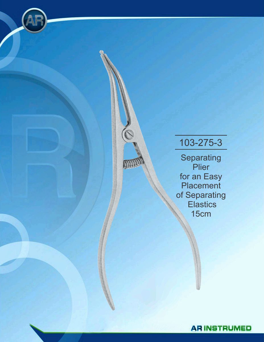 Separating Plier for an Easy Placement of Separating Elastics 15cm – AR Instrumed, Orthodontic Pliers & Instruments