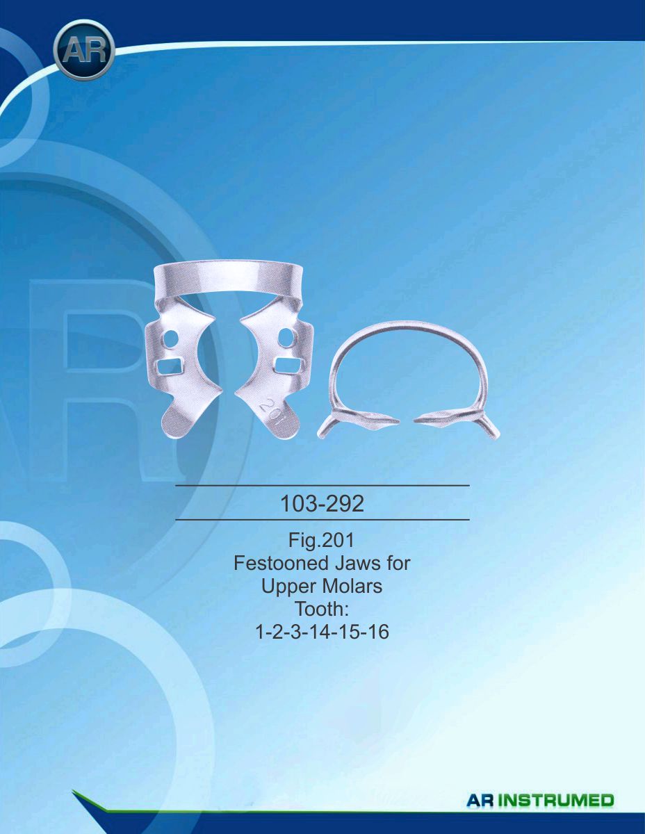 Fig.201 Festooned Jaws for Upper Molars Tooth 1-2-3-14-15-16