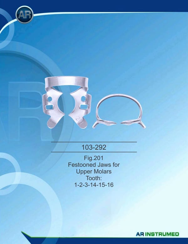 Fig.201 Festooned Jaws for Upper Molars Tooth 1-2-3-14-15-16