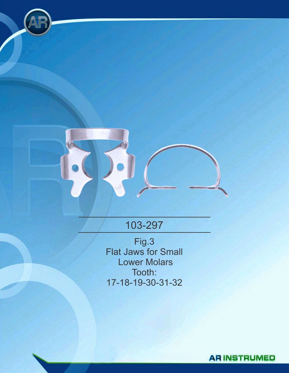 Fig.3 Flat Jaws for Small Lower Molars Tooth 17-18-19-30-31-32