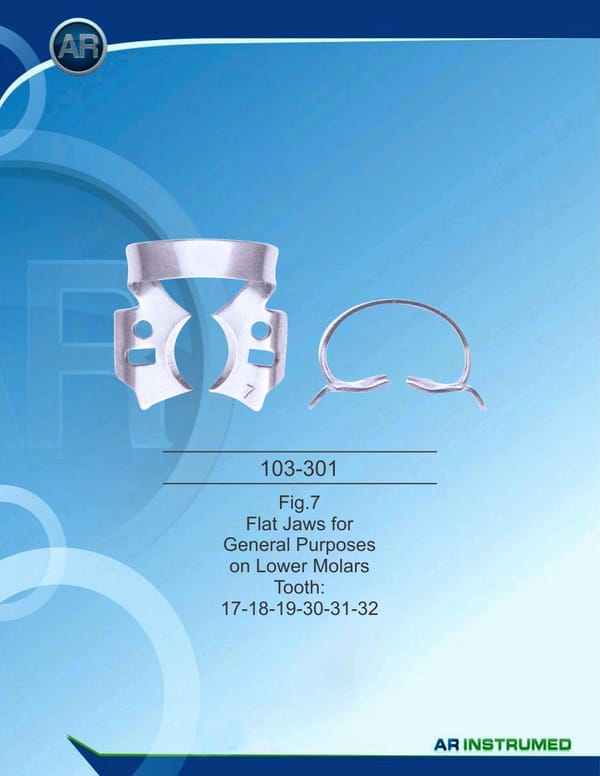 Flat Jaws for General Purposes On Lower Molars Tooth: 17-18-19-30-31-32