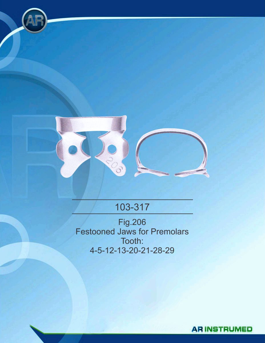 Fig.206 Festooned Jaws for Premolars Tooth 4-5-12-13-20-21-28-29