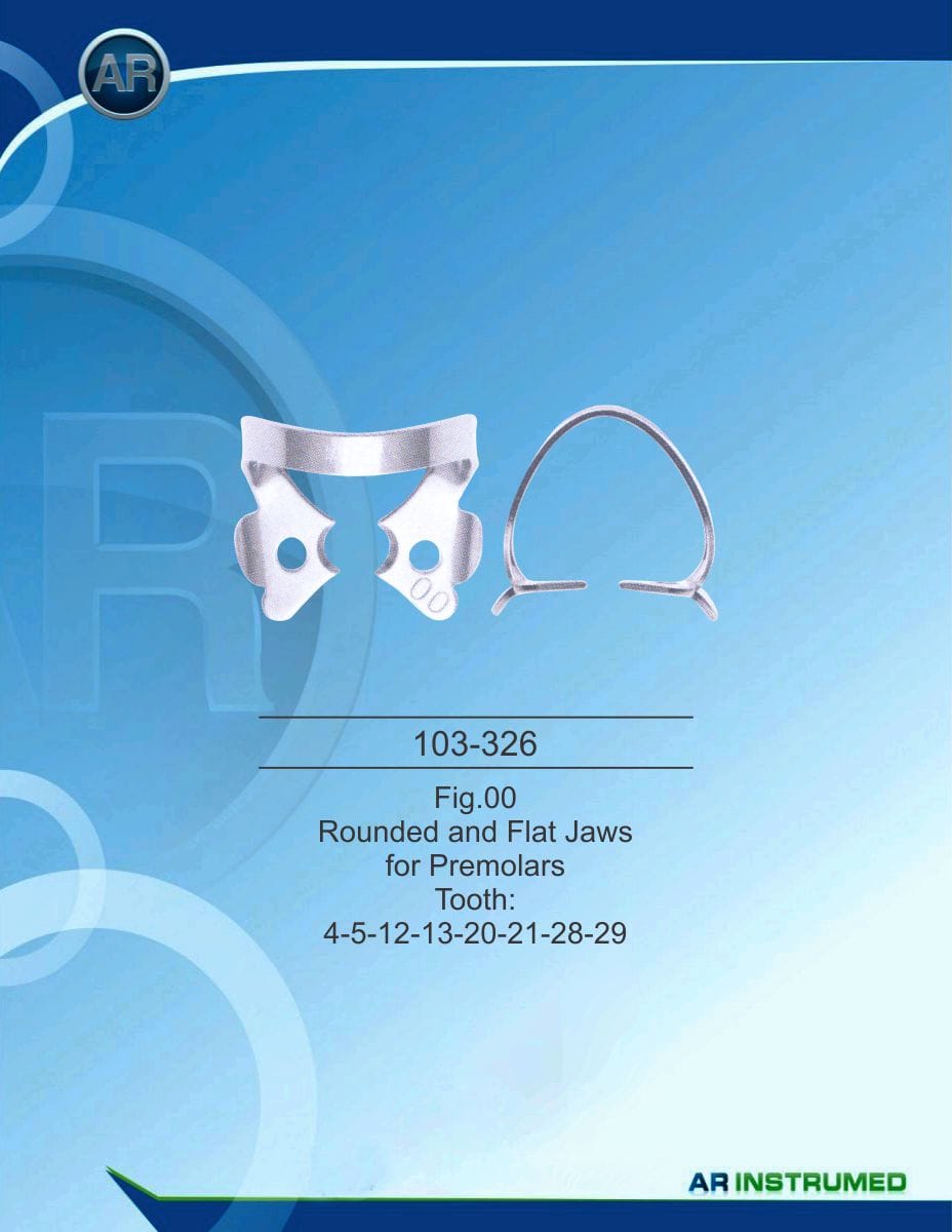 Rubber Dam Clamps Fig.00 – AR Instrumed, Rubber Dam Clamps