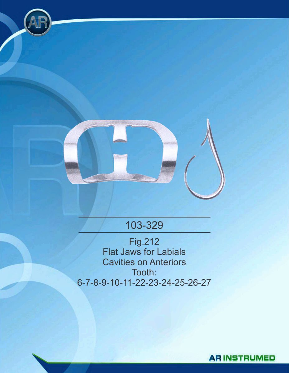 Fig.212 Flat Jaws for Labials Cavities on Anteriors Tooth 6-7-8-9-10-11-22-23-24-25-26-27