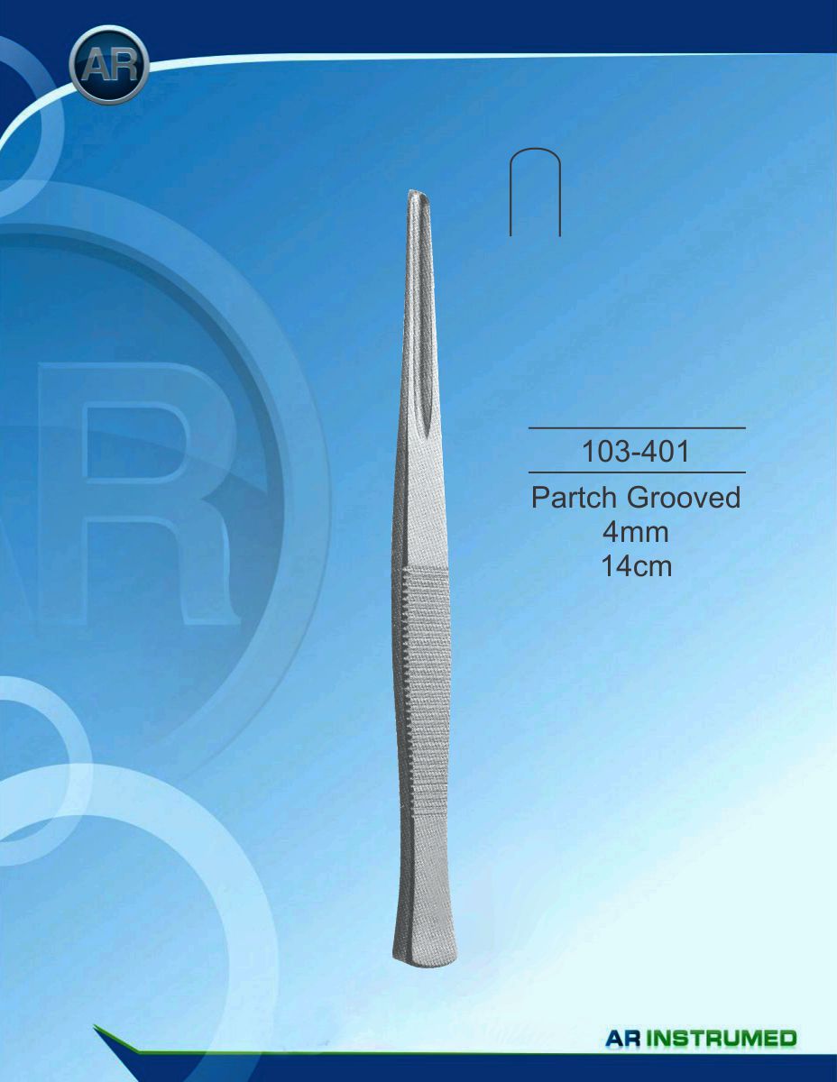 Bone chisel Partch Grooved 14cm 4mm