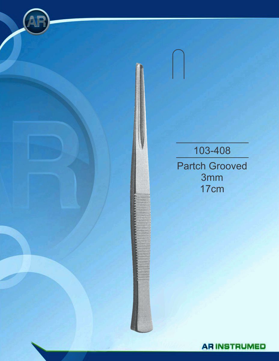 Bone chisel Partch Grooved 17cm 3mm