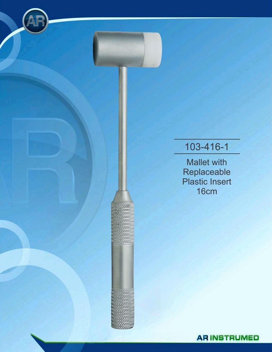 Mallet with Replaceable Plastic Insert 16cm – AR Instrumed, Surgical Instruments