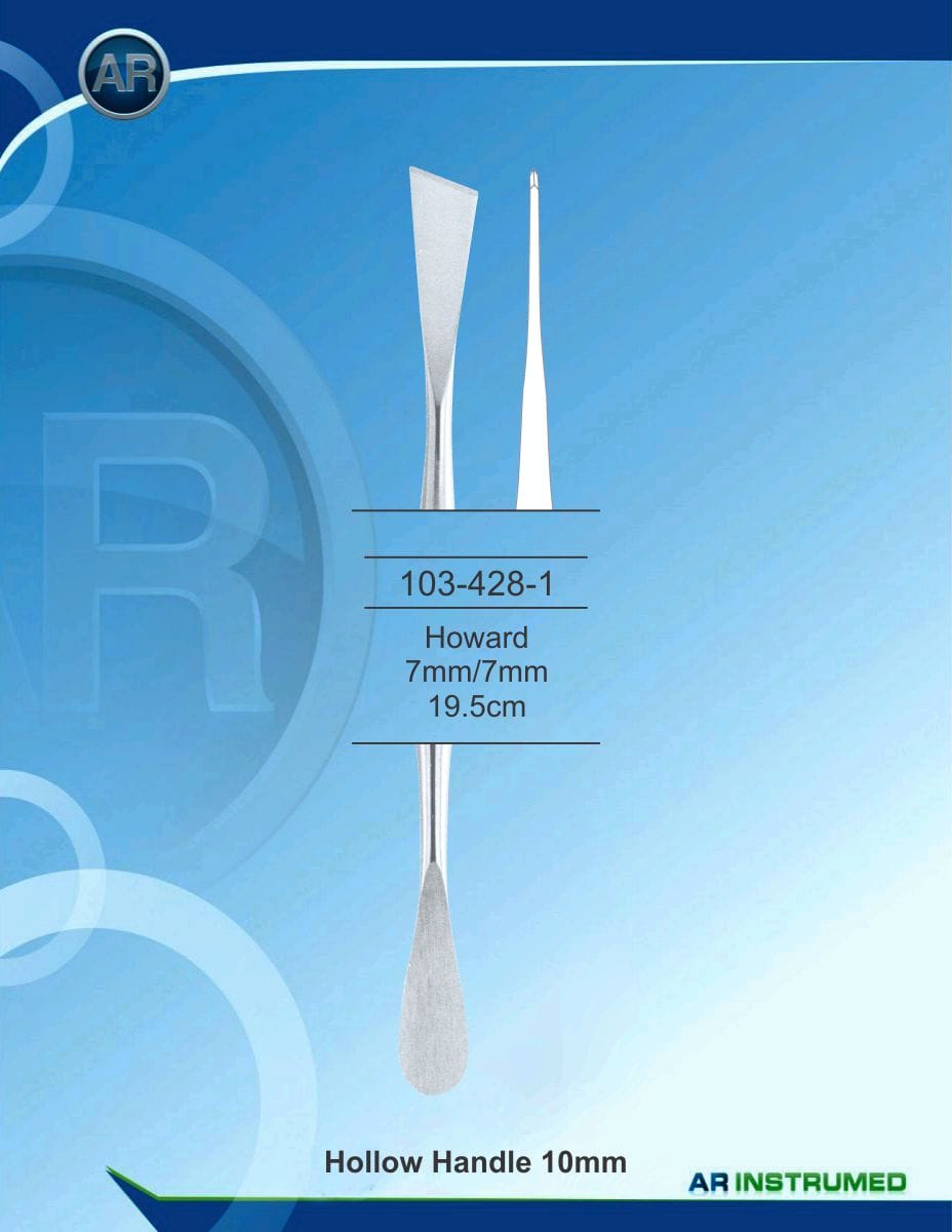Howard 7mm/7mm 19.5cm Hollow Handle 10mm – AR Instrumed, Surgical Instruments