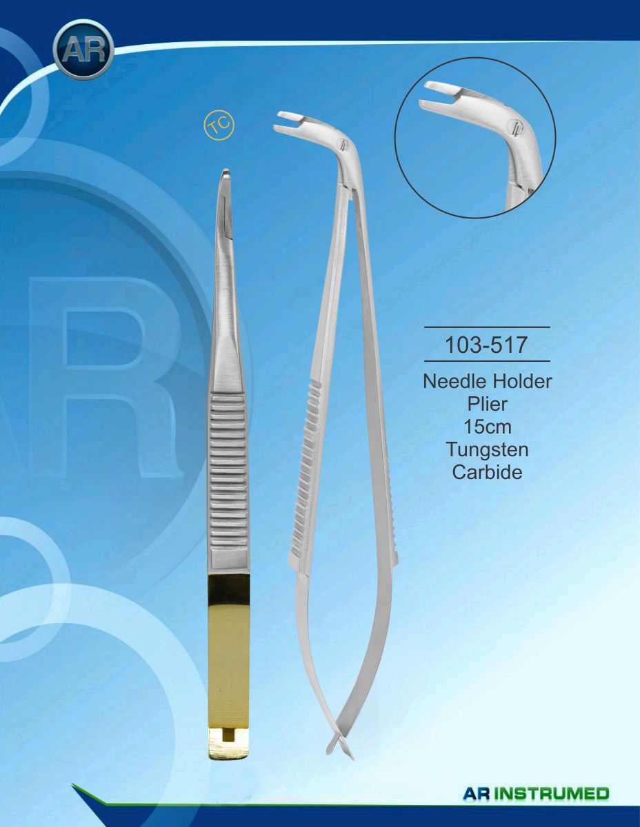 Needle Holder Plier 15cm Tungsten Carbide