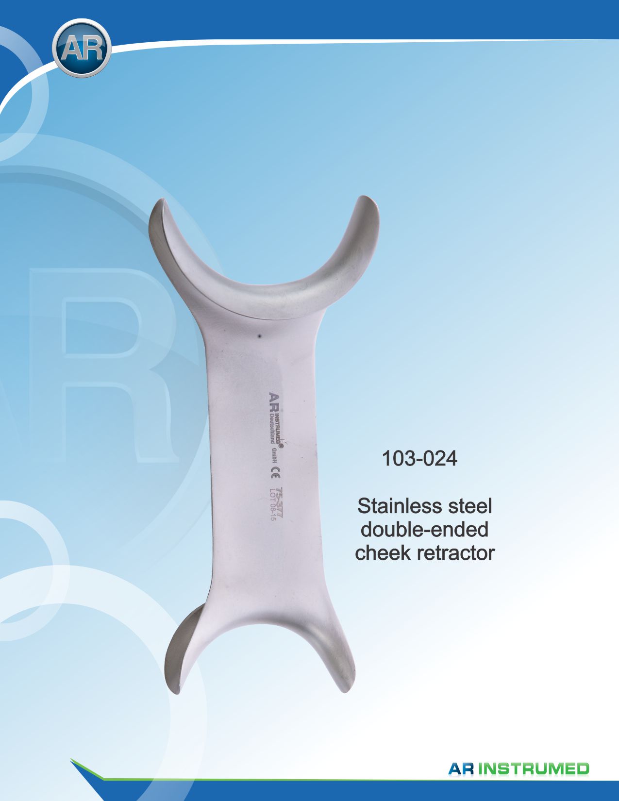 Stainless Steel Double-Ended Cheek Retractor – AR Instrumed, Surgical Hand Instruments