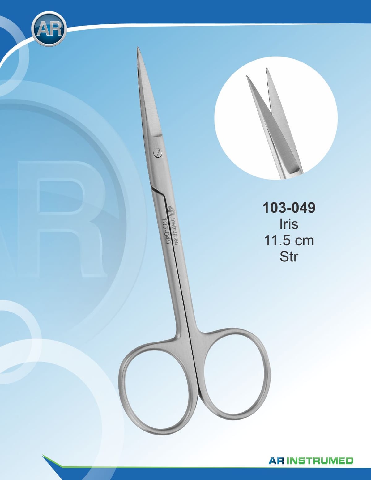 Iris Straight 11.5cm – AR Instrumed, Surgical Instruments