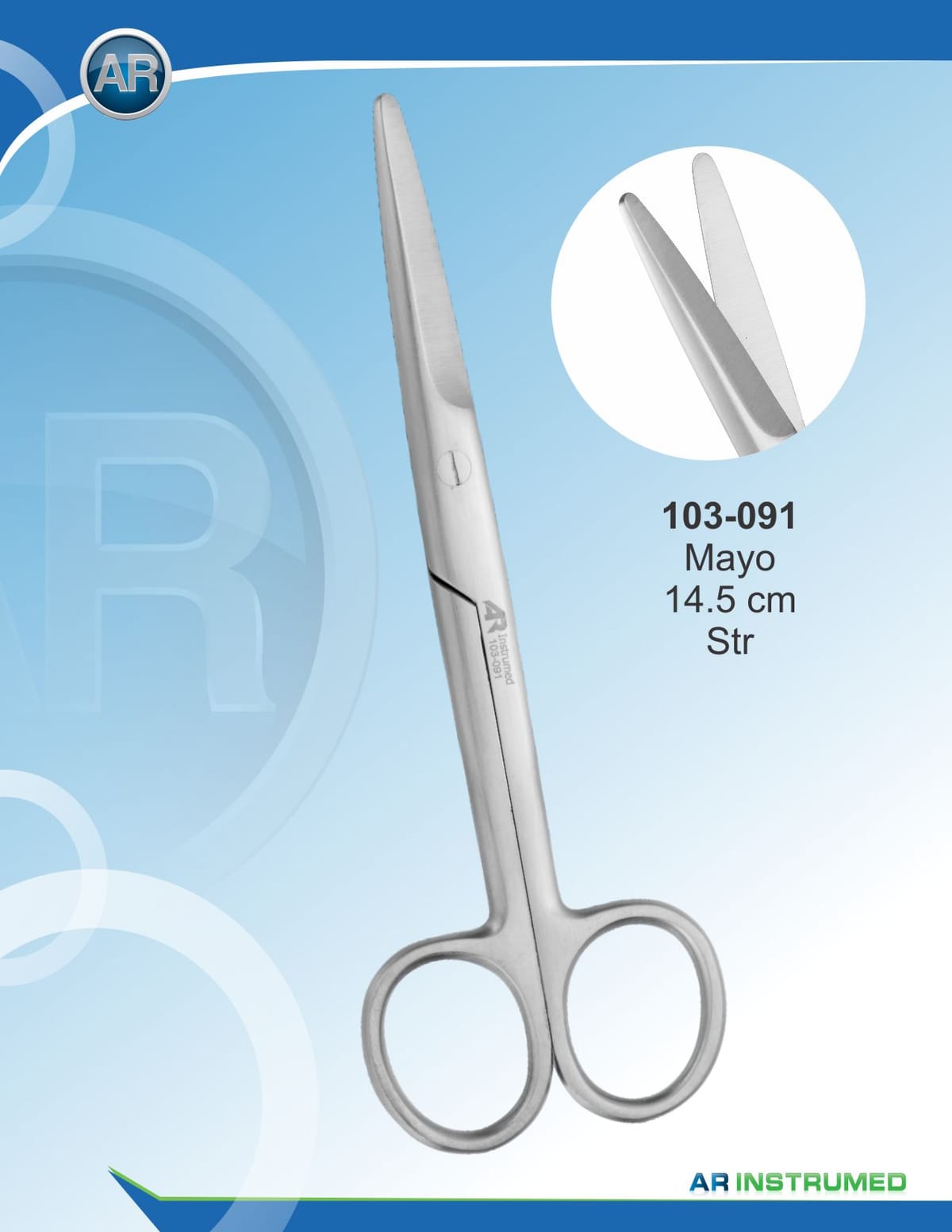 Mayo Straight 14.5cm – AR Instrumed, Chirurgische Instrumente