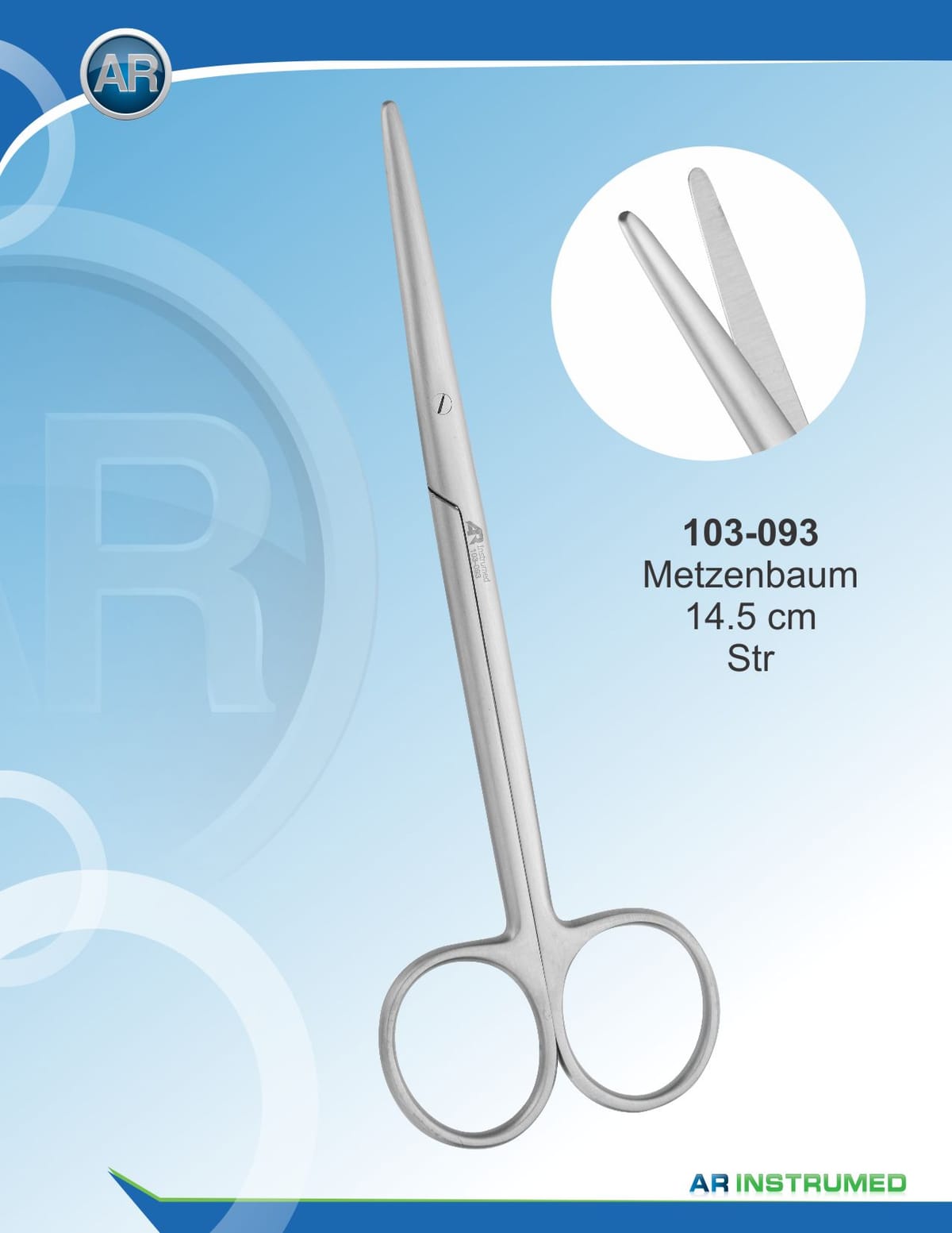Metzenbaum Straight 14.5cm – AR Instrumed, Chirurgische Instrumente