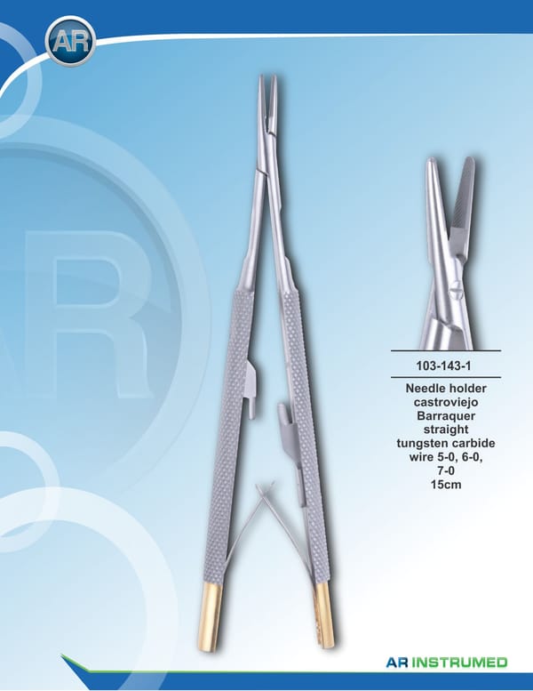 Needle Holder Castroviejo Barraquer Straight wire 5-0,6-0,7-0 15cm
