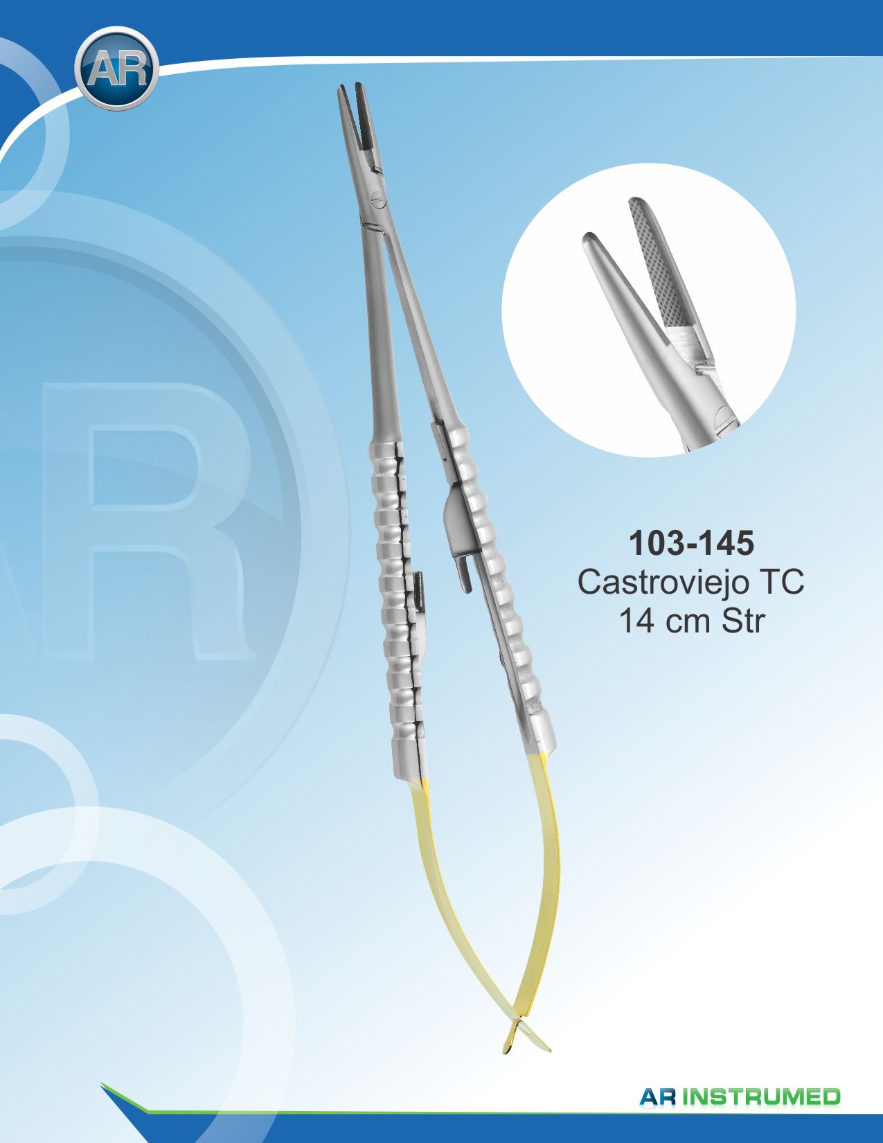 Needle Holder Castroviejo Straight wire 5-0,6-0,7-0 14cm
