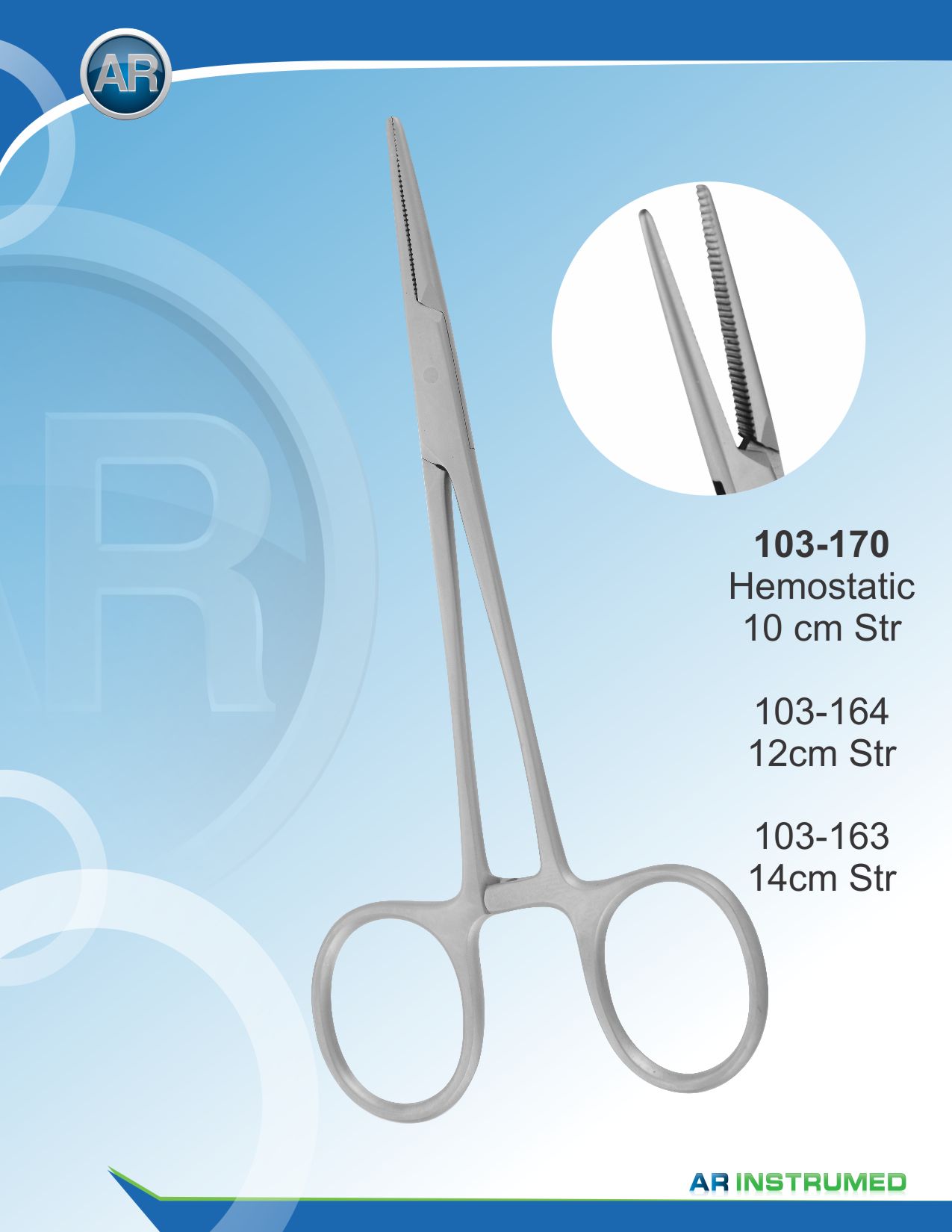Forcep Hemostatic Straight 10cm