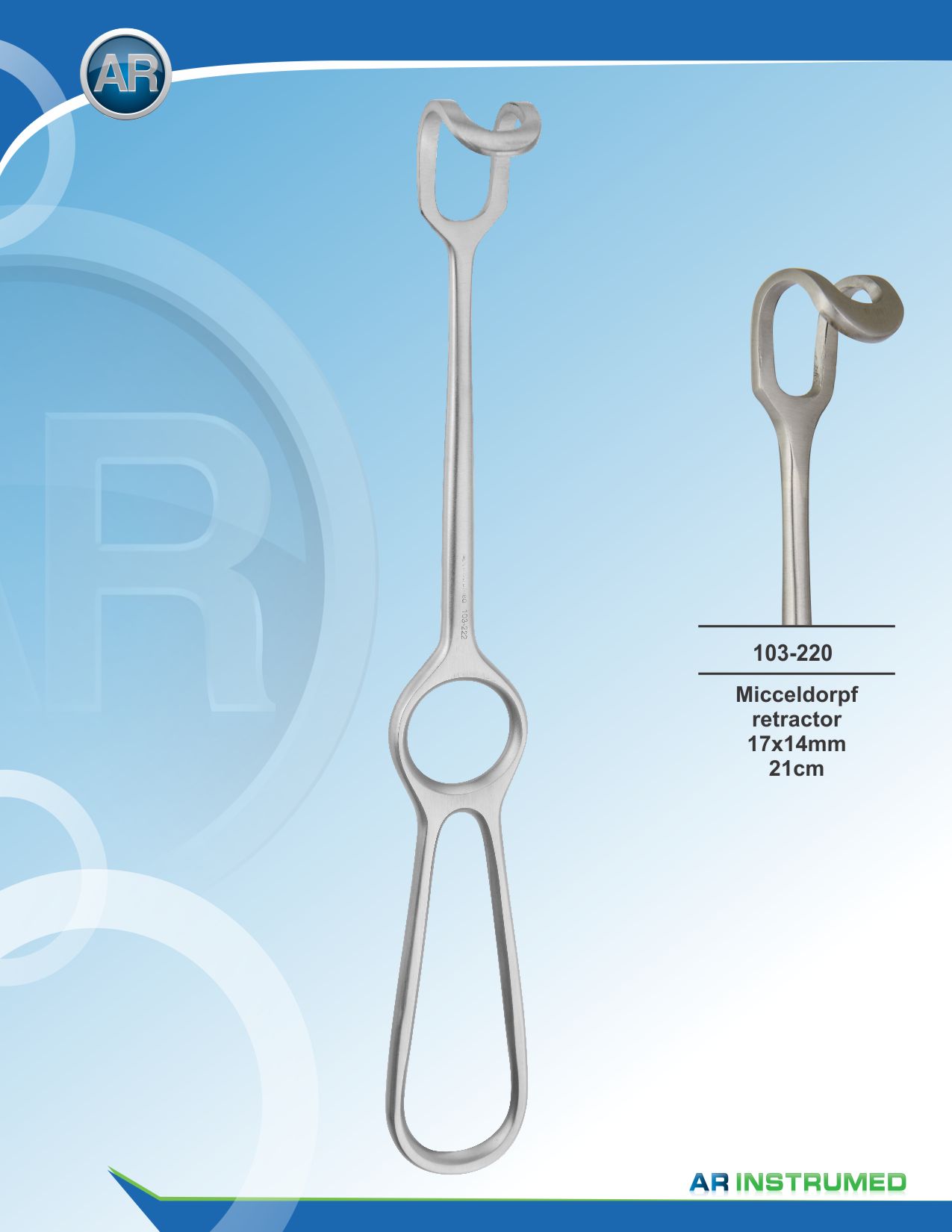 Micceldorpf Retractor 17x14mm 21cm