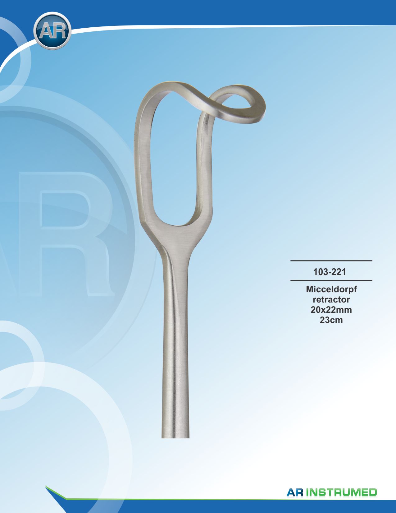 Micceldorpf Retractor 20x22mm 23cm