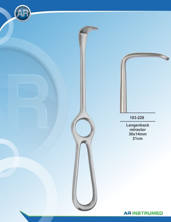 Lengenback Retractor 30x14mm 21cm
