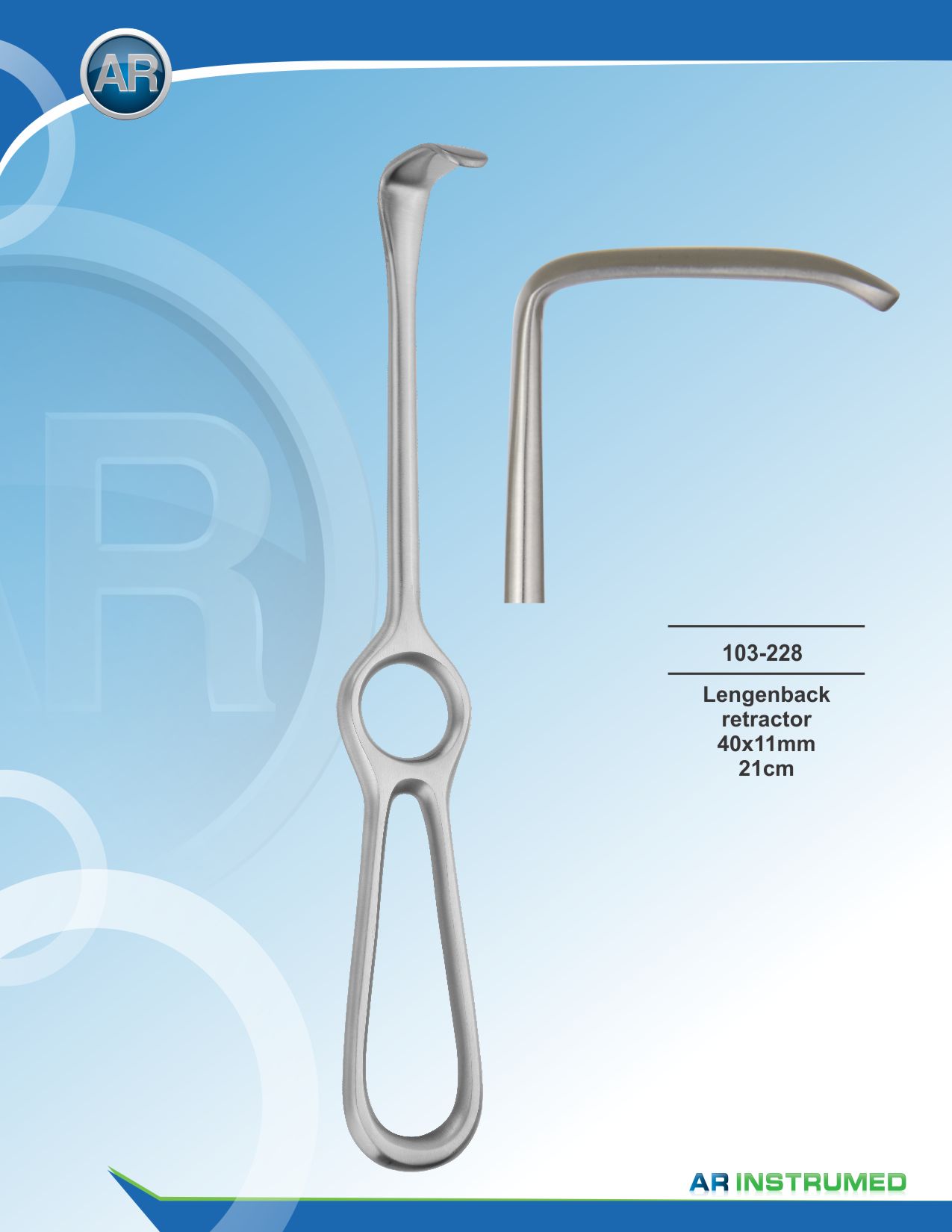 Langenback Retractor 40x11mm 21cm