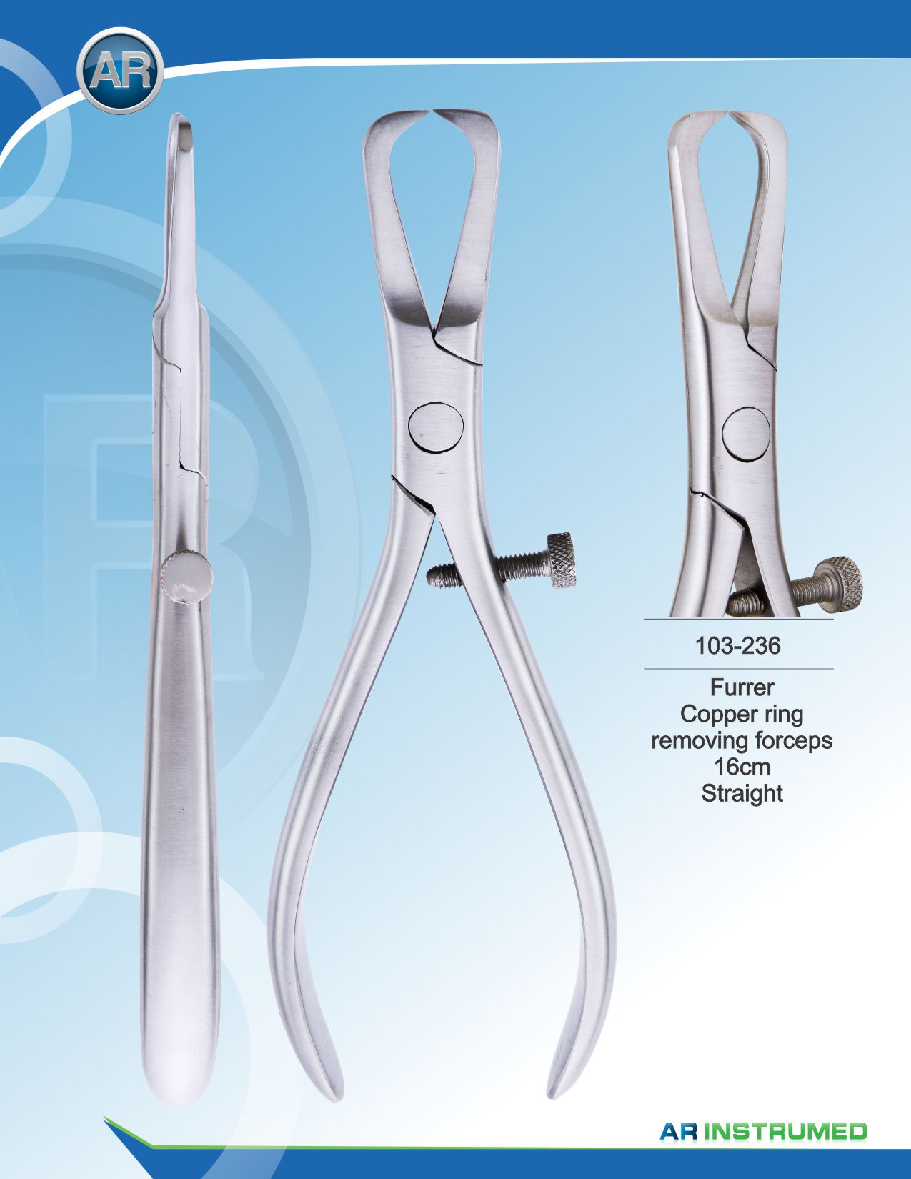 Furrer Copper Ring Removing Forceps Straight 16cm