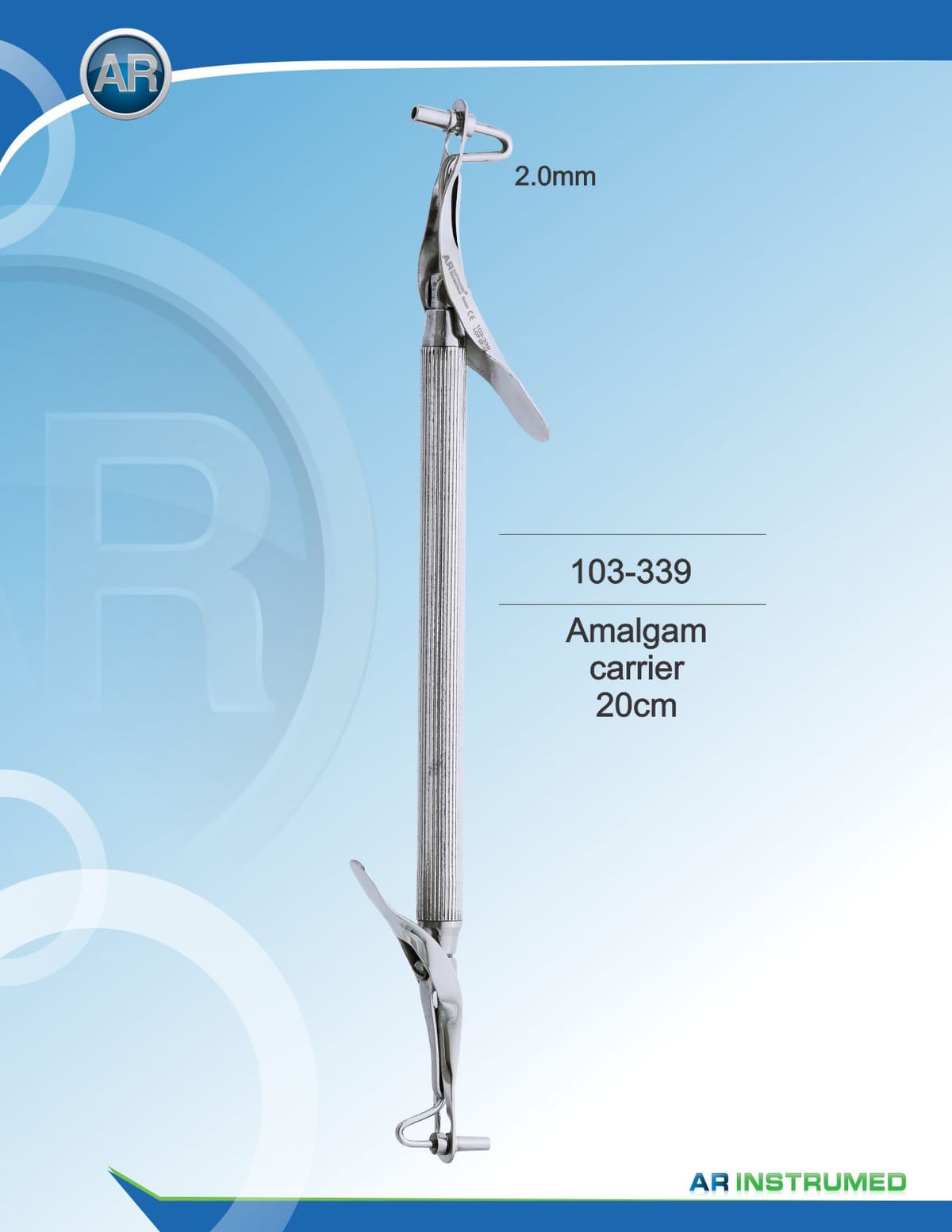 Amalgam Carrier 20cm 2.0/1.5mm – AR Instrumed, Filling Instruments