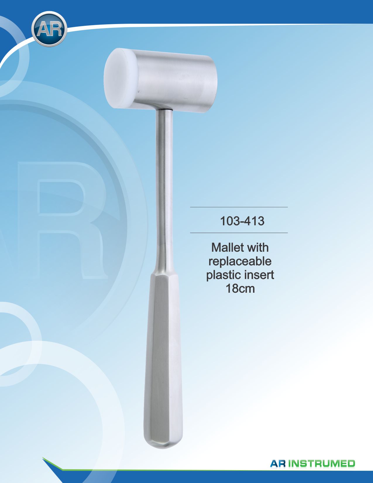 Mallet with Replaceable Plastic Insert 18cm