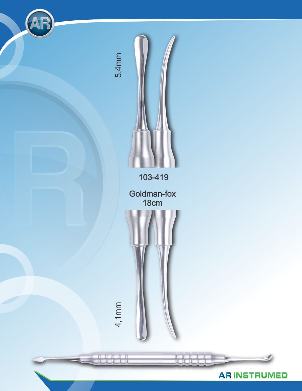 Goldman-Fox 4mm/5.5mm 18cm – AR Instrumed, Chirurgische Instrumente