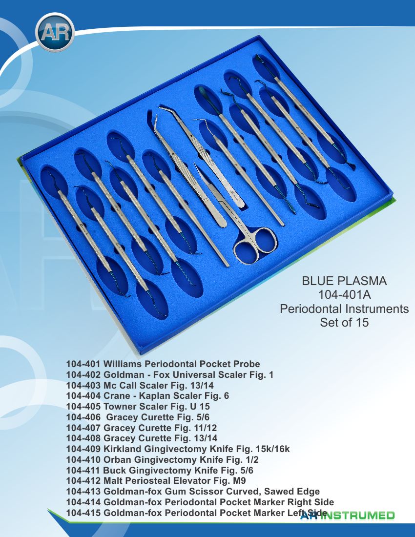 Periodontal Set of 12 – AR Instrumed, Periodontal Instruments