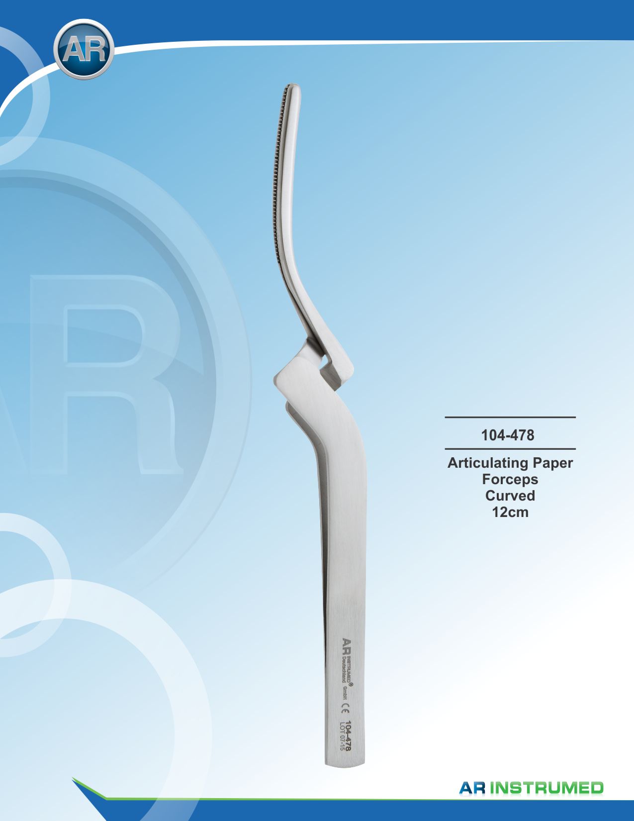 Articulating Paper Forceps Curved 12cm