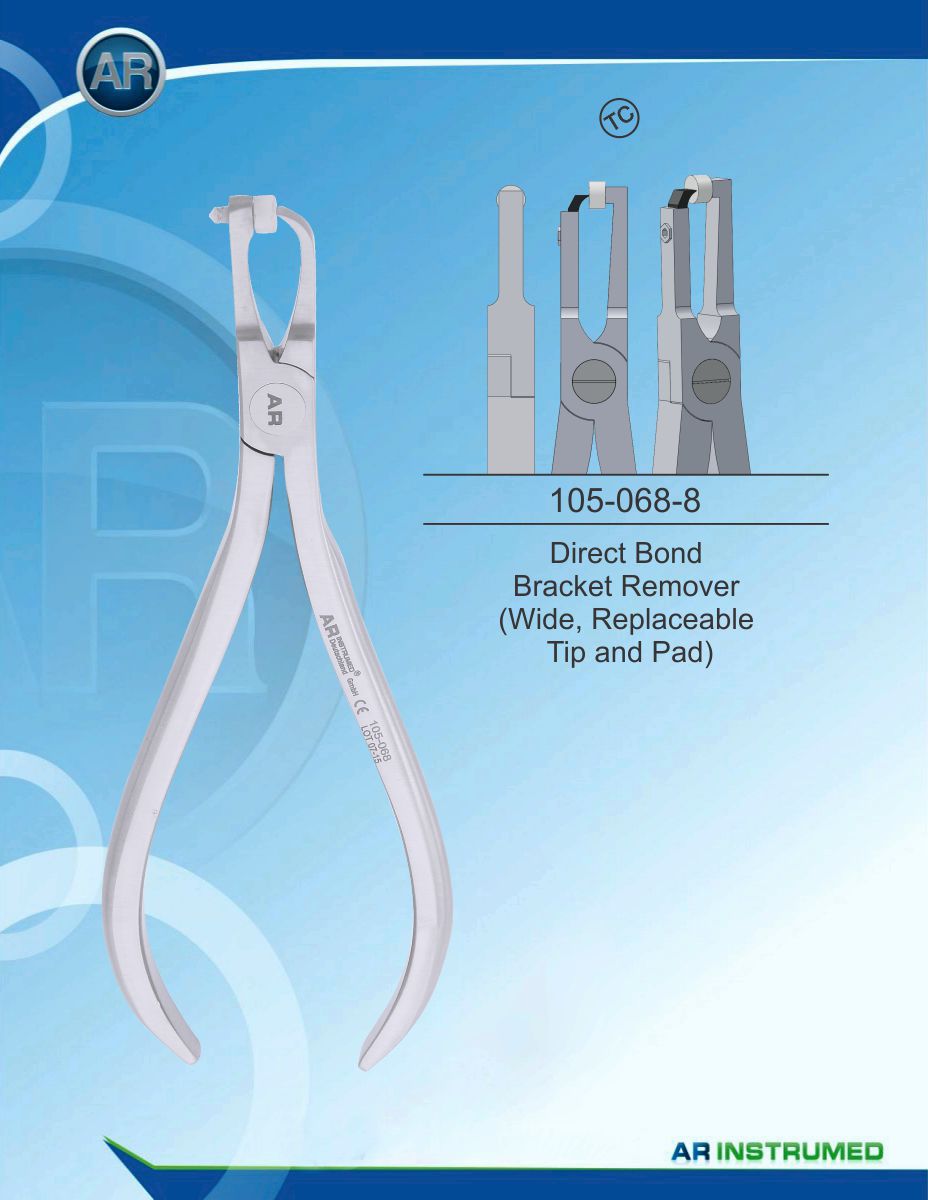 Orthodontics Pliers Direct Bond Bracket Remover (Wide, Replaceable Tip and Pad) (TC)