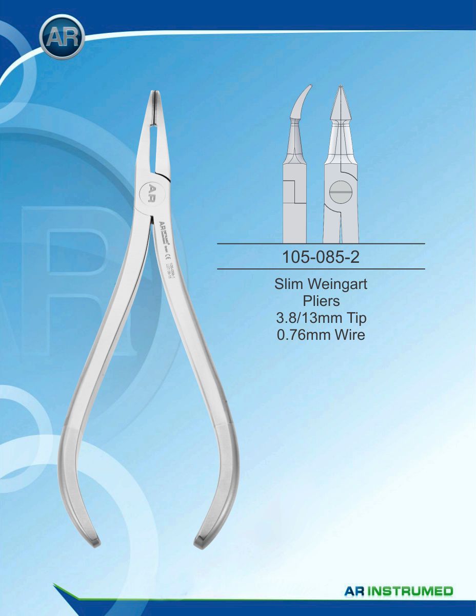 Orthodontic Pliers Slim Weingart Pliers 3.8/13mm Tip 0.76mm Wire