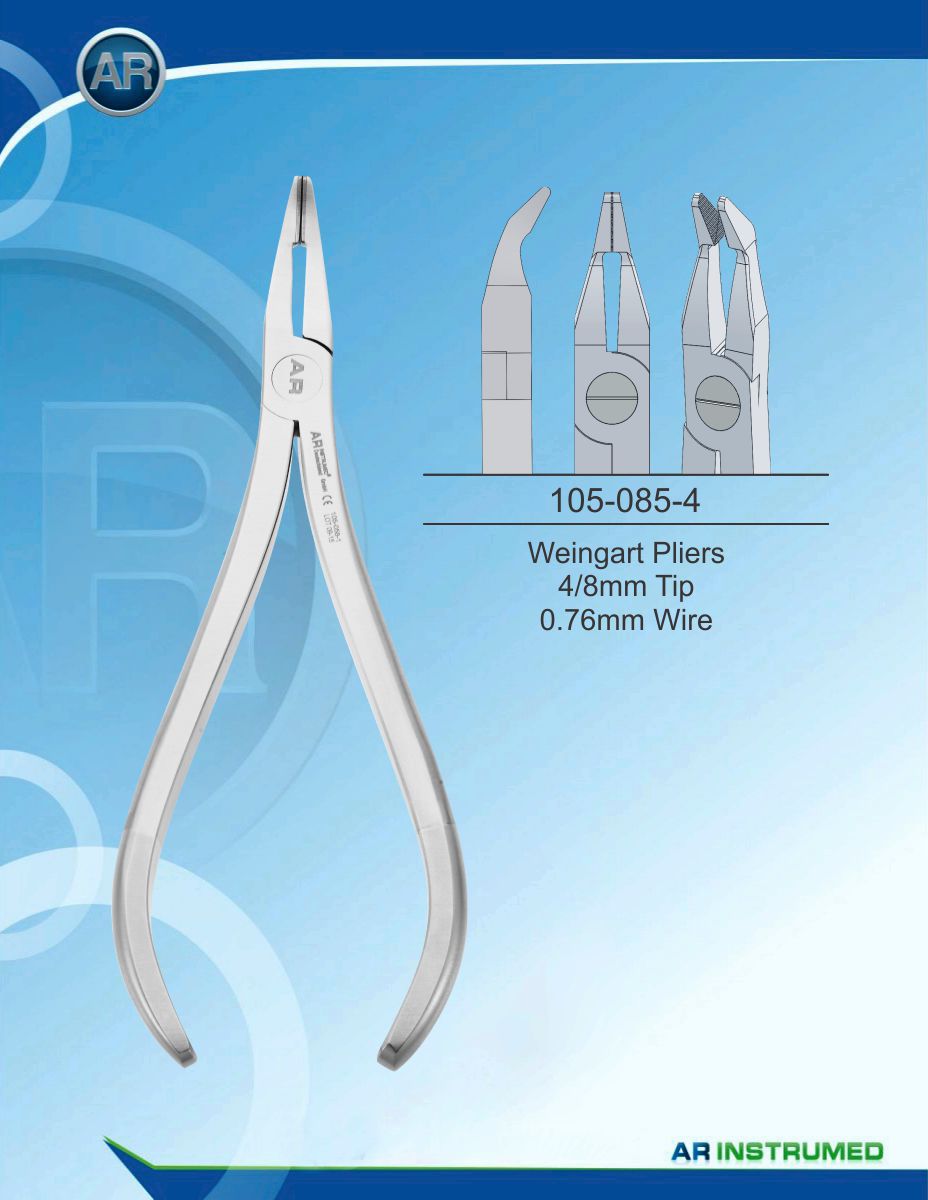 Orthodontic Pliers Weingart Pliers 4/8mm Tip 0.76mm Wire