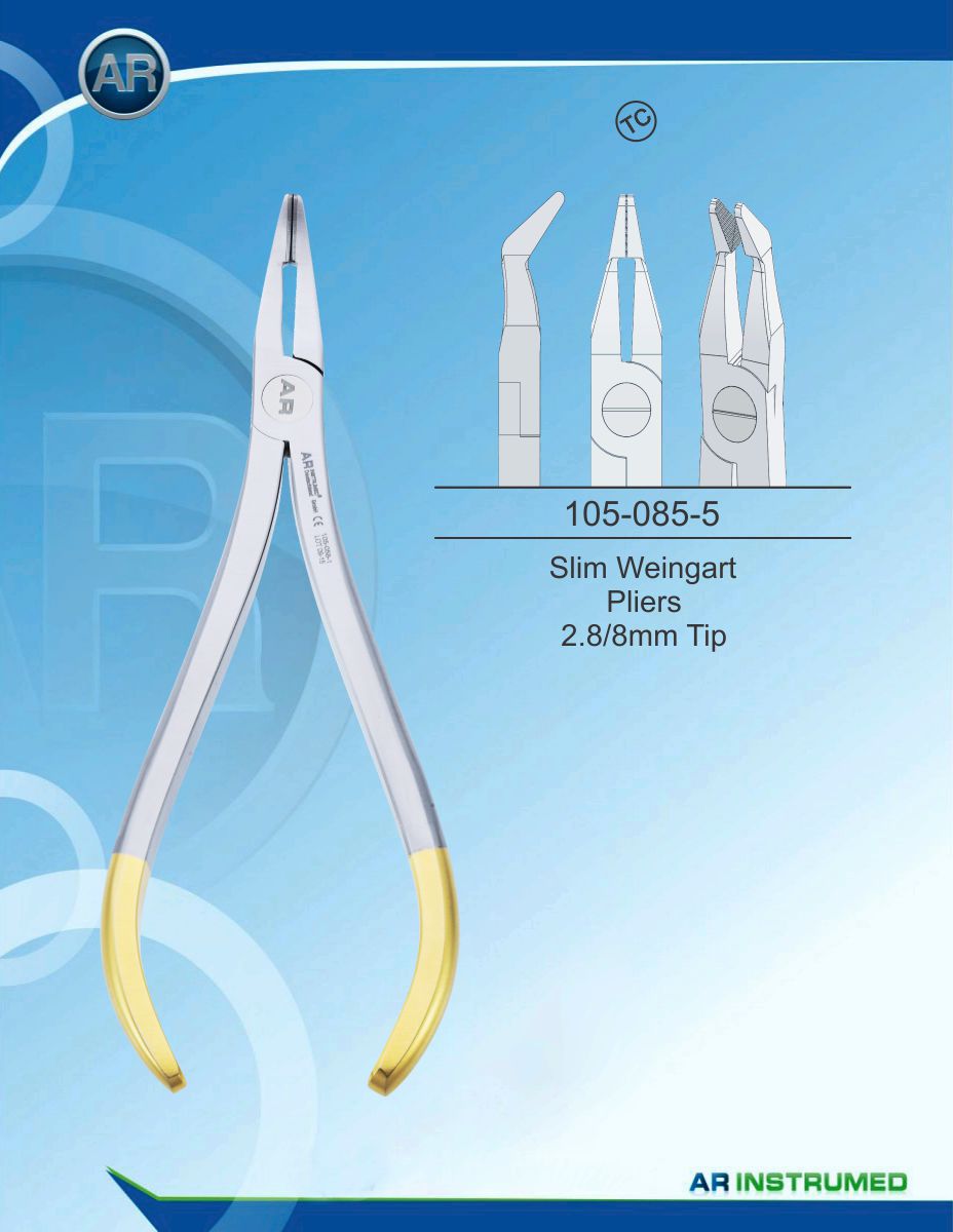 Orthodontic Pliers Slim Weingart Pliers 2.8/8mm Tip (TC)